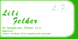 lili felker business card